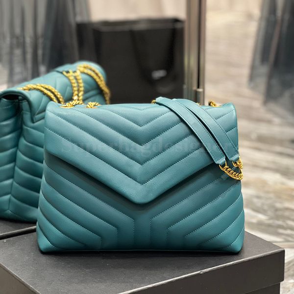 

9a quality loulou puff designer bag large shoulder chains crossbody clutch bags purses genuine lambskin leather grosgrain lining message han