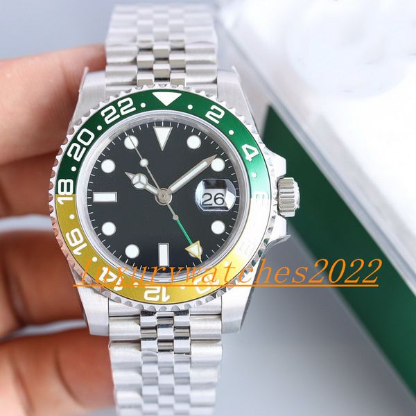 

vintage mens watch 40mm zr factory jubilee stainless steel strap automatic mechanical asia movement folding case sapphire glass rotary wrist, Slivery;brown