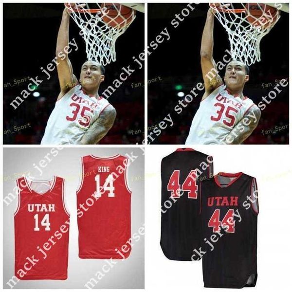 

basketball nik1 ncaa utah utes basketball jersey 10 christian popoola 11 both gach 13 novak lovic 15 kevin kremer custom stitched, Black