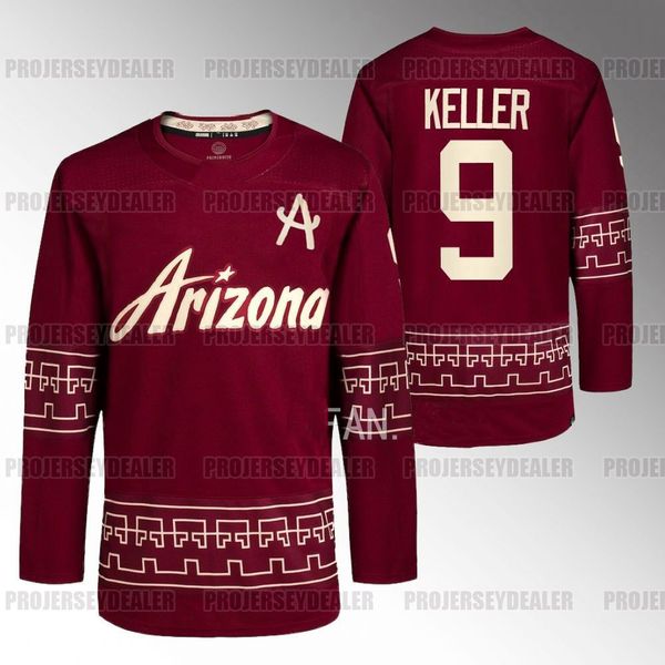 

arizona clayton keller 2023 jersey nick bjugstad jason zucker alexander kerfoot liam o'brien nick schmaltz shayne gostisbehere lawson c, Black;red