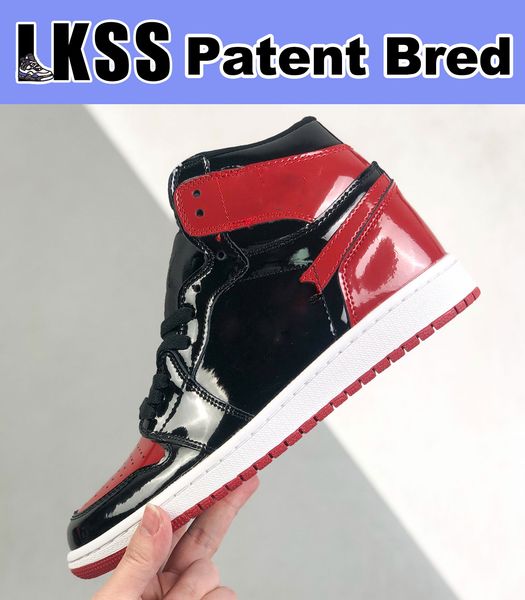 

lkss patent bred jumpman 1 1s shoes og mens basketball sneaker sports sneakers