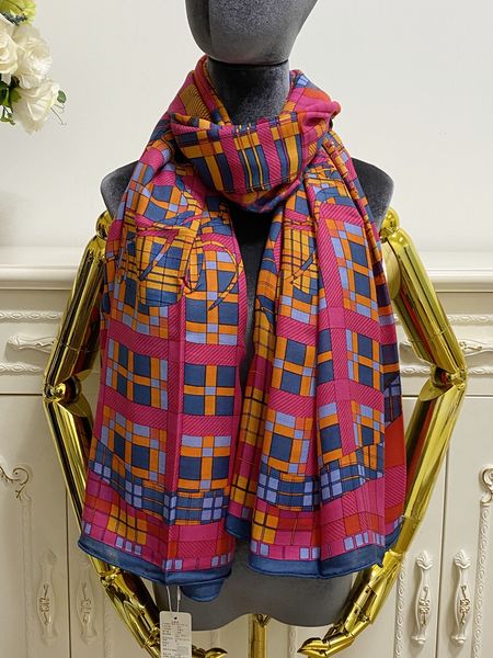 

women's scarf shawl 35% silk 65% cashmere material long scarves pashmina for women big size 190cm - 100cm, Blue;gray