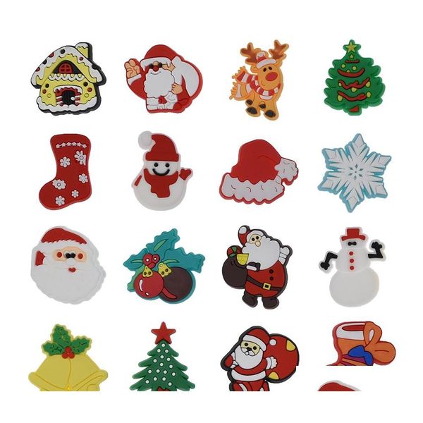 

shoe parts accessories 100pcs/set wholesale croc pvc soft rubber shoes charms clog xmas gift sandals drop delivery dhhpz, White;pink