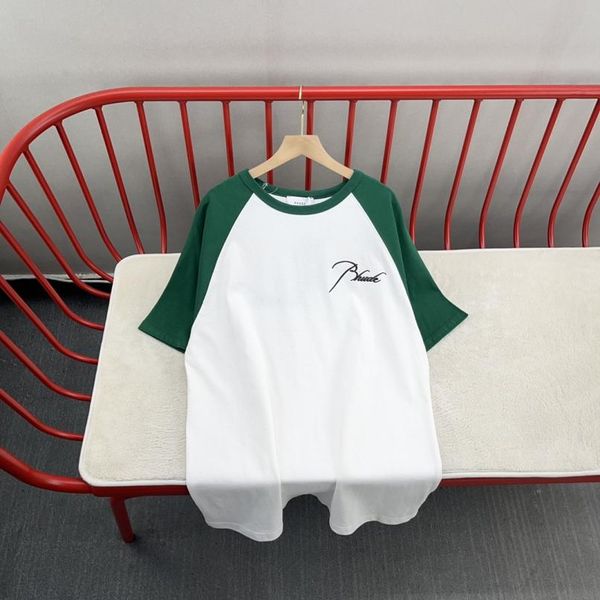 

23ss embroidery t shirt men's plus tees women cotton fashion summer, Black;brown