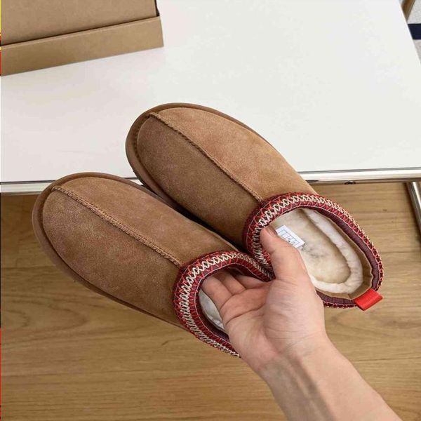 

womens tazz slippers fur slides classic ultra mini platform boot tasman slip-on les petites suede wool blend comfort winter gabnq, Black