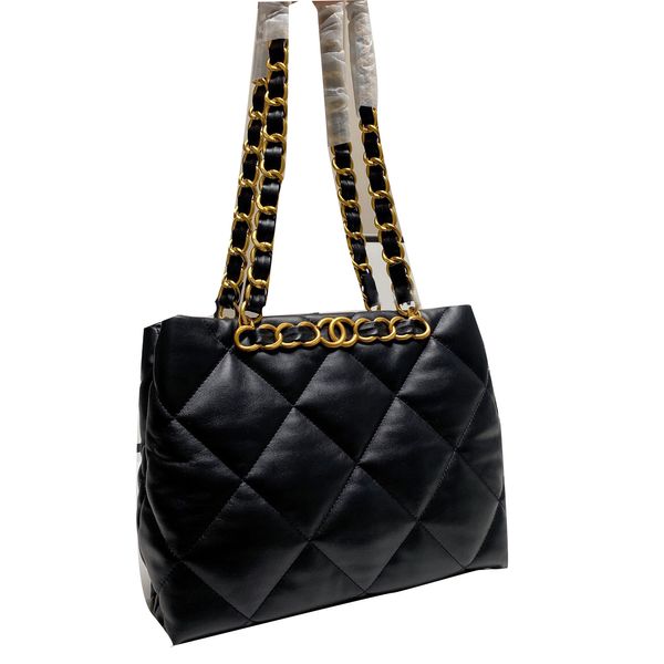 

luxurys designer black totes shoulder bags handbags crossbody purses genuine leather diamond lattice large capacity shopping tote wallet fas