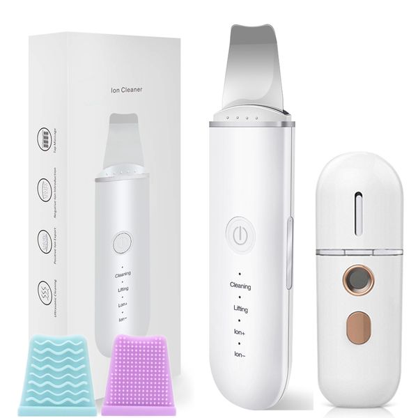 

face massager ultrasonic skin scrubber peeling blackhead remover lifting exfoliating cleaner deep cleaning 230114