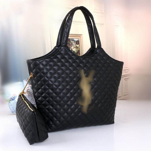 

shopping bags luxury bag leather check women handbag designer shoulder tote large beach bag luxurys travel crossbody purses designers yslity
