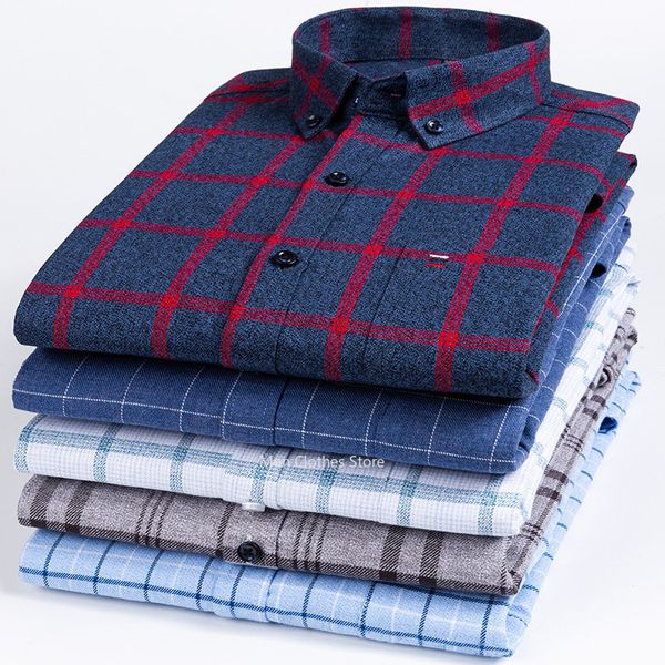 

mens casual shirts men luxury large size plaid long sleeve 100% cotton checked elegant shirts man casual clothes plus oversize blouse 230114, White;black