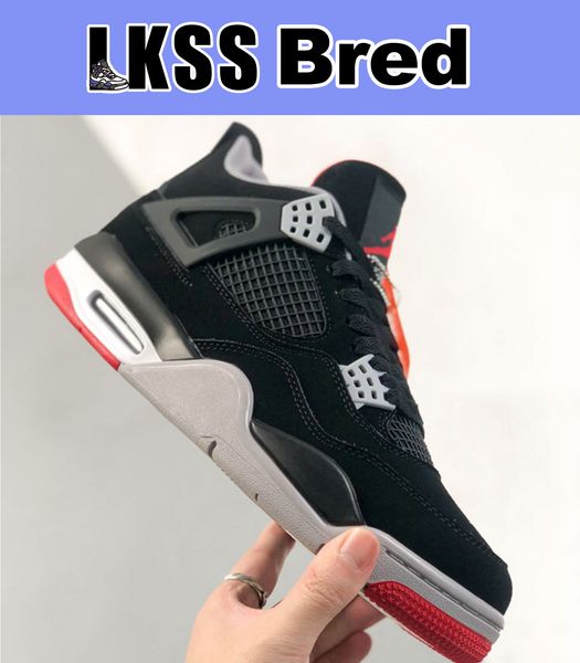 

lkss bred jumpman 4 4s shoes og mens basketball sneaker sports sneakers