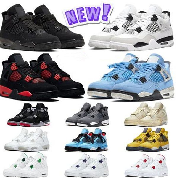 

jumpman 4 retro jordens jorden basketball shoes men jorda 4s black cat bred unc university blue cactus white grey women pure royalty sport s