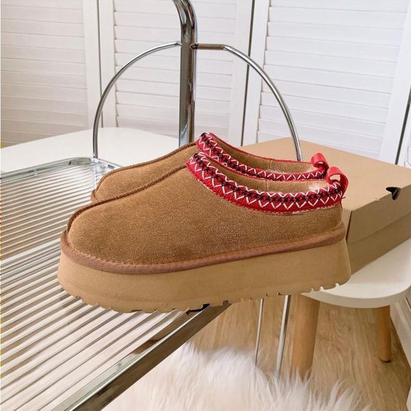 

australia women boot womens ultra mini platform boots tazz fur slippers designer tasman shearling slipper suede wool winter australian iqud, Black