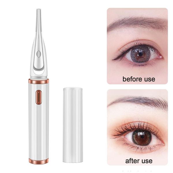 

eyelash curler electric usb rechargeable for travel with comb and clip heated lash 230114