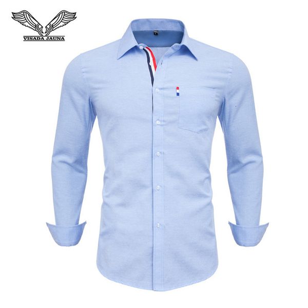 

mens casual shirts visada jauna men shirt long sleeve 100% cotton fashion turndown collar dress solid casual shirt men social camisas n5130, White;black