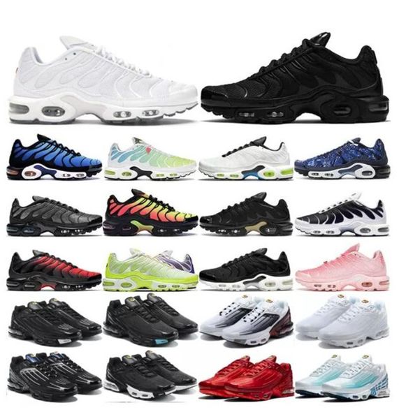 

2023running shoes tn mens women triple white black laser blue volt glow oreo womens breathable sneakers trainers outdoor sports eur 36-46