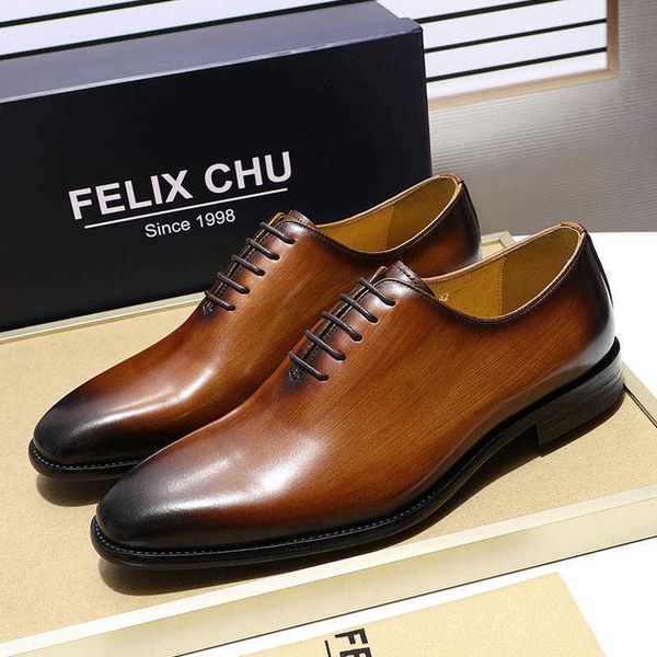 

dress shoes handmade men's plain toe wholecut oxfords genuine leather shoe, Black