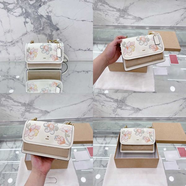 

evening bags fashion shoulder bags embroidery chain shoulder bags coabag daisy messenger bags women designer handbags tote bag square bag pu