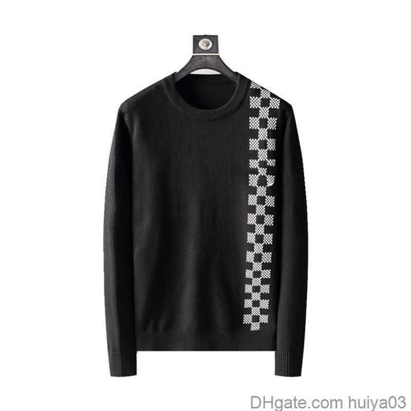 

s101 famous designer men's sweater autumn and winter clothes comfortable breathable fabric pullover huiya03, White;black