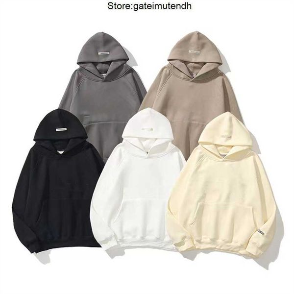 

2022 ess hoodies for men women pullover hoody sweatshirt long sleeve loose hooded sweater black cotton streetwear clothing fleece inside 7ef