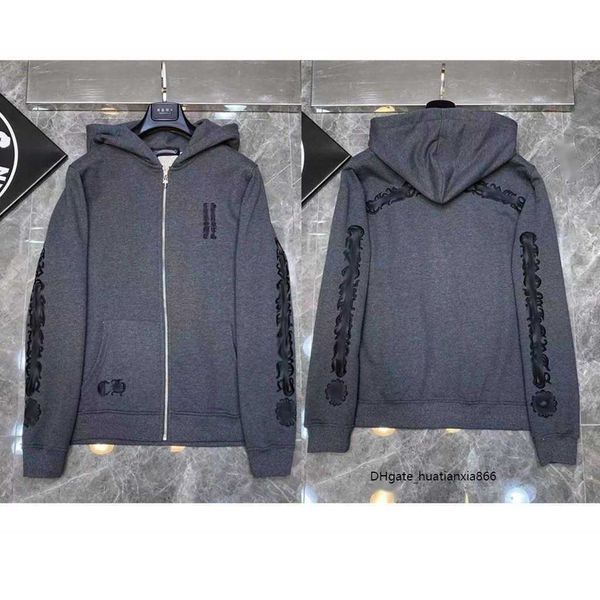 

ch hoodies sweatshirts 2022 winter print pullover chrome hooded hearts arm quality ch loose chromeheart sanskrit cd, Black