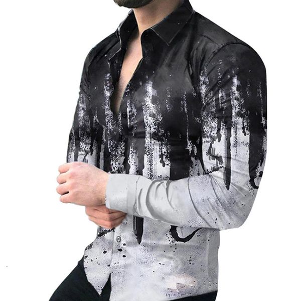 

mens casual shirts summer stamp shirts for men blouses camisas de hombre chemise homme de luxe men clothing ropa hombre roupas masculinas vi, White;black