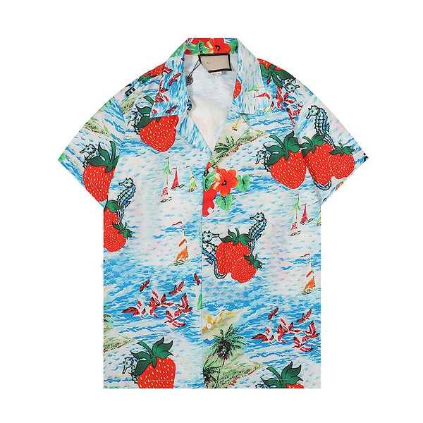 

23ss luxury designer shirts men's fashion tiger letter v silk bowling shirt casual shirts men slim fit short sleeve dress -3xl 8888, White;black