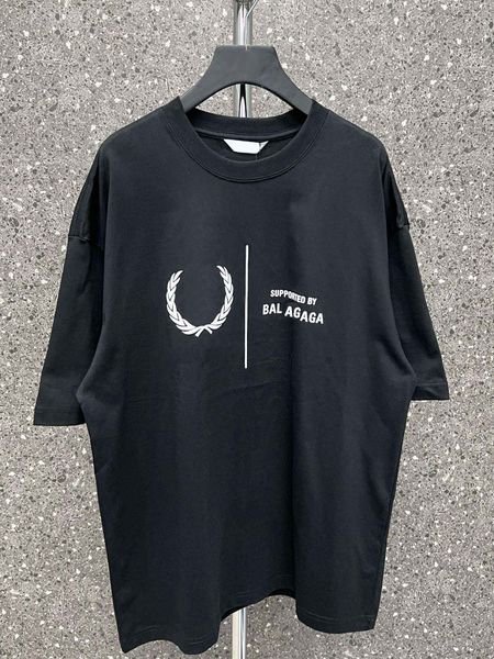 

men's plus tees & polos round neck embroidered and printed polar style summer wear with street pure cotton 2023 fwdg, Black;brown