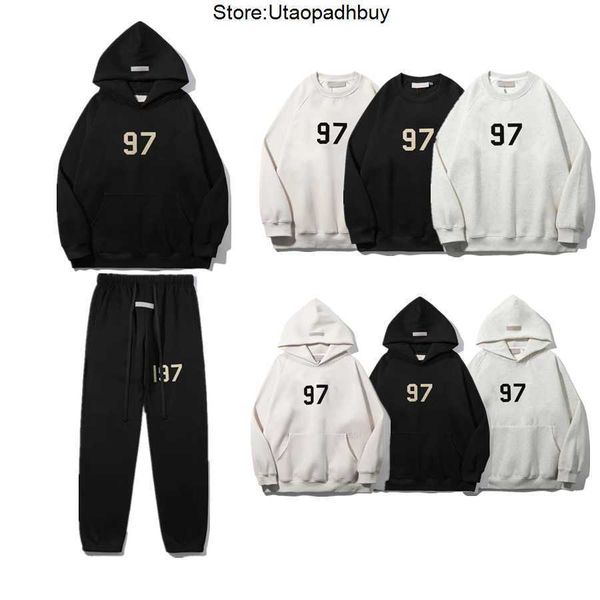 

ess designer men hoody essential hoodies pullover sweatshirts loose long sleeve hooded jumper mens superior quality women clothing tiqe, Black