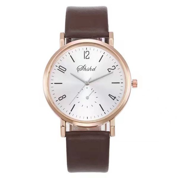 

hbp quartz movement mens electronic watches leather strap fashion design quartz womens watch couple style classic wristwatches montre de lux, Slivery;brown