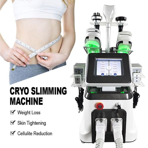 

2023 5 in 1 360Â° cryolipolysis fat e slimming machine cryo 40k fat burning weight loss ultrasonic cavitation cool sculpting rf vacuum lipola