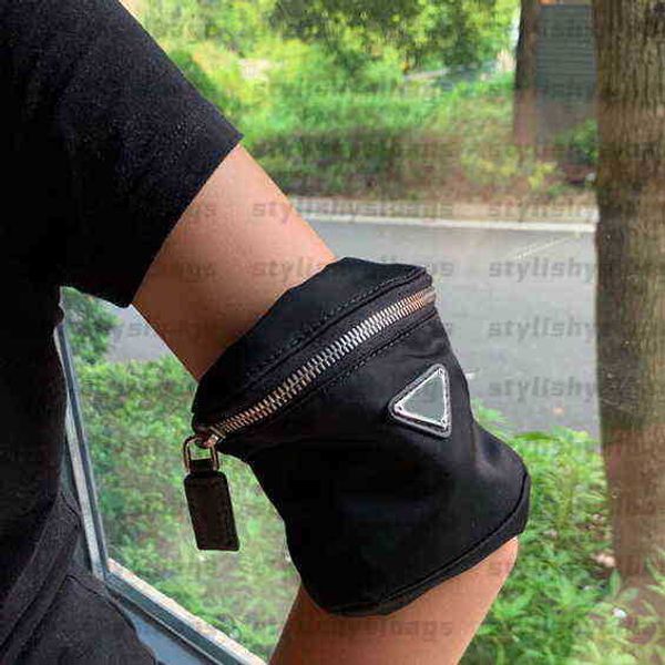 

clutch bags black nylon arm bag small mini fashion purses zipper 012023h