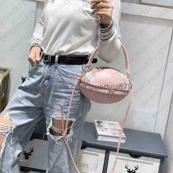 

totes fashionable football style crossbody bag for women shoulder bags rugby style purses and handbags leather designer ball tote 012023h