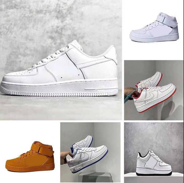 

casual shoes force 1 07 running sneakers classic design low men women outdoor walking shoe, Black