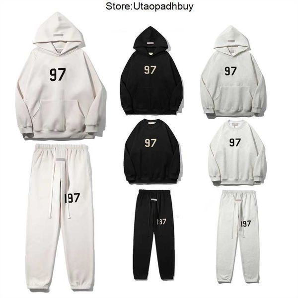 

ess designer hoody men hoodies pullover sweatshirts loose long sleeve hooded jumper mens women lovers clothing 5bet, Black