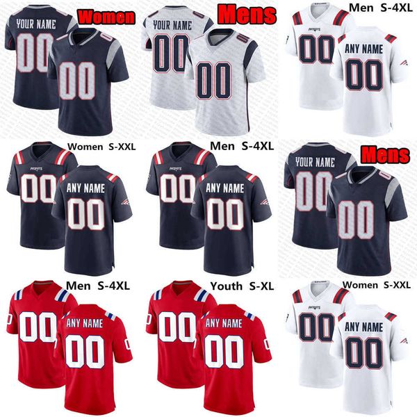 

football jersey new''englands''patriots''custom 16 jakobi meyers 8 ja'whaun bentley 38 rhamondre stevenso, Black;red