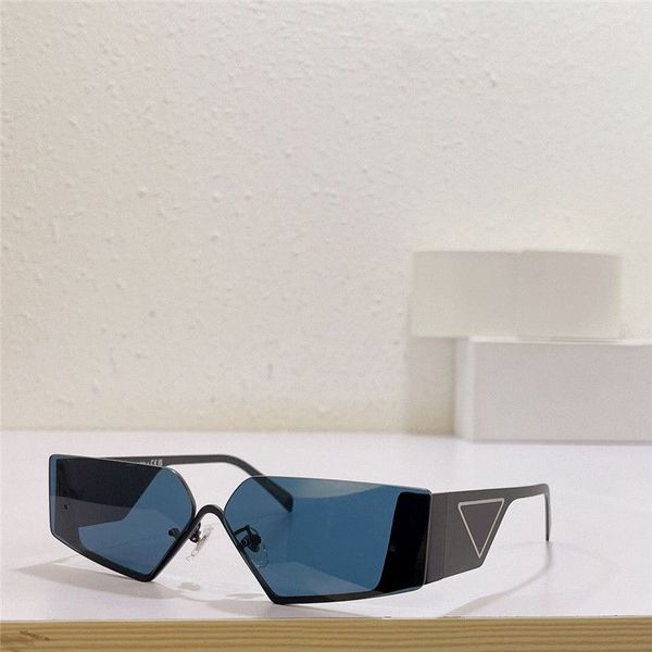 

new fashion cool sunglasses 58z metal half frame designe irregular rimless lens high end trendy shape simple and popular style driving uv400, White;black