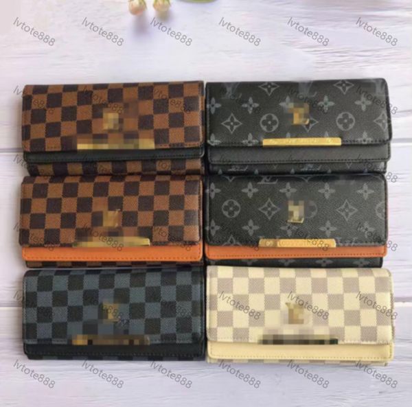 

fashion flowers designer zipper wallets luxurys men women leather bags classic letters coin purse original plaid card holder yslity louiseit, Red;black