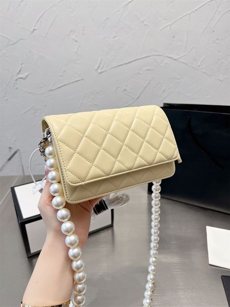 

new lady shoulder bags designer pearl woc fortune bag popular lambskin leather crossbody bags fashion luxury handbags for women clutch purse