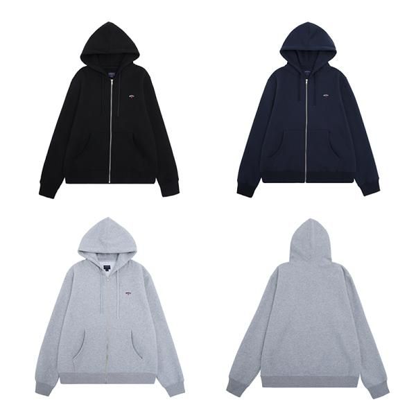 

23ss zipper embroidery hoodies men women cotton sweatshirt fashion autumn winter, Black;brown