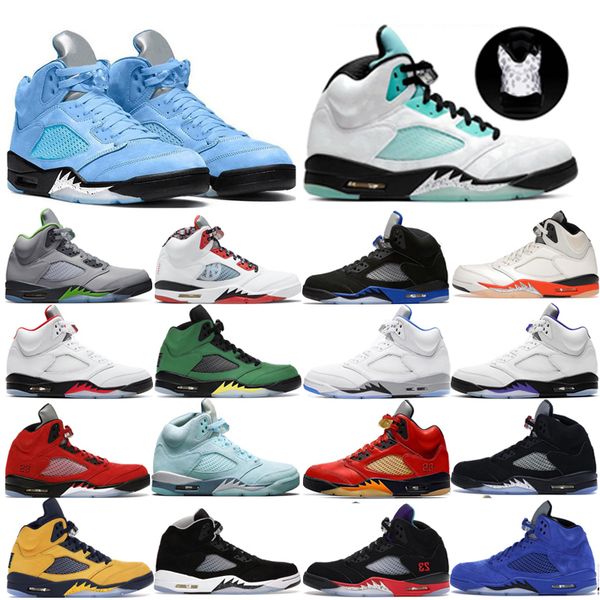 

jumpman 5 5s basketball shoes mens sneakers trainers michigan florida gators stealth unc sail alternate grape 40-47