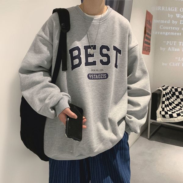 

mens hoodies sweatshirts privathinker spring autumn letter hoodies for men oversized sweatshirts korean man clothing casual pullovers thick, Black