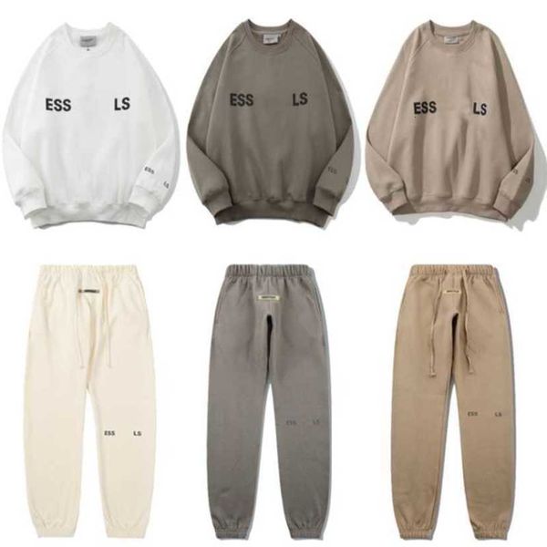 

ess hooded 23 designer men hoodie essential pullover sweatshirts long sleeve casual letter printing loose oer0, Black