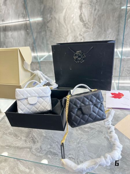 

23 new women designer bags fashion makeup bags real caviar small handbags with chain black luxury shoulder bags mini designer totes bags vin