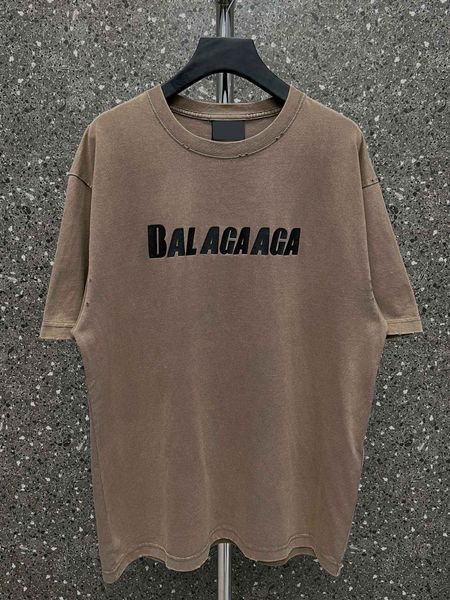 

men's plus tees & polos round neck embroidered and printed polar style summer wear with street pure cotton w6352s, Black;brown