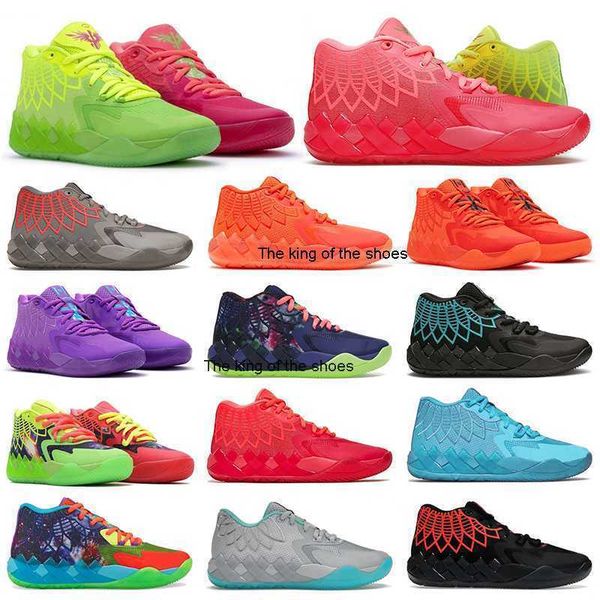 

2022 lamelo ball mb.01 mens basketball shoes rick and morty lo ufo galaxy trainers sneakers, Black