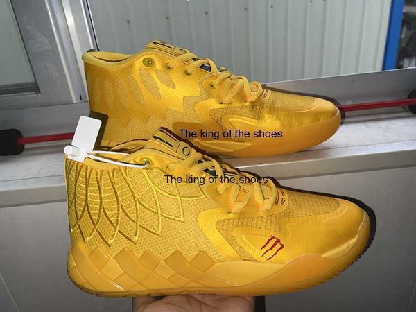 

yellow mb.01 lamelo ball rick morty men basketball shoes 2022 queen city purple black red grey sport shoe trainner sneakers