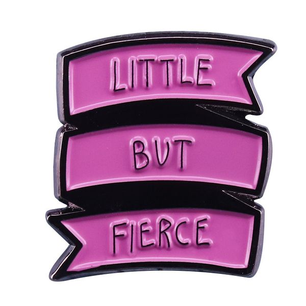

shakespeare's positive quotation lapel pin lovely punk feminist gift for girls little but fierce brooch badges, Blue