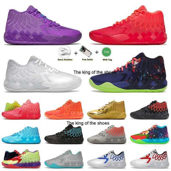 

wholesale 2022 lamelo ball basketball shoes mb.01 not from here black red blast iridescent dreams unc queen city galaxy be you rick and