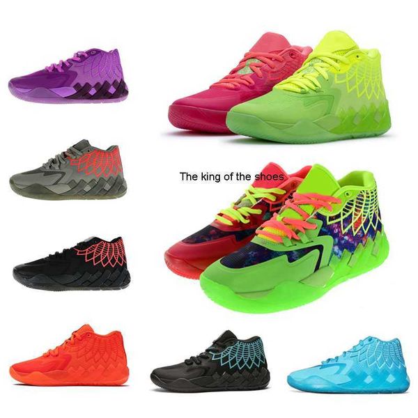 

lamelo ball mb-1 men women basketball shoe green black red blue rick morty mens trainer breathable comfortable sport sneakers