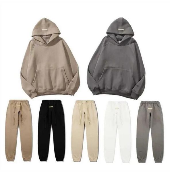 

winter ess designer warm hooded correct edition hoody men fear letter of god streetwear pullover sweatshirts ss22 reflective loose jumper to, Black